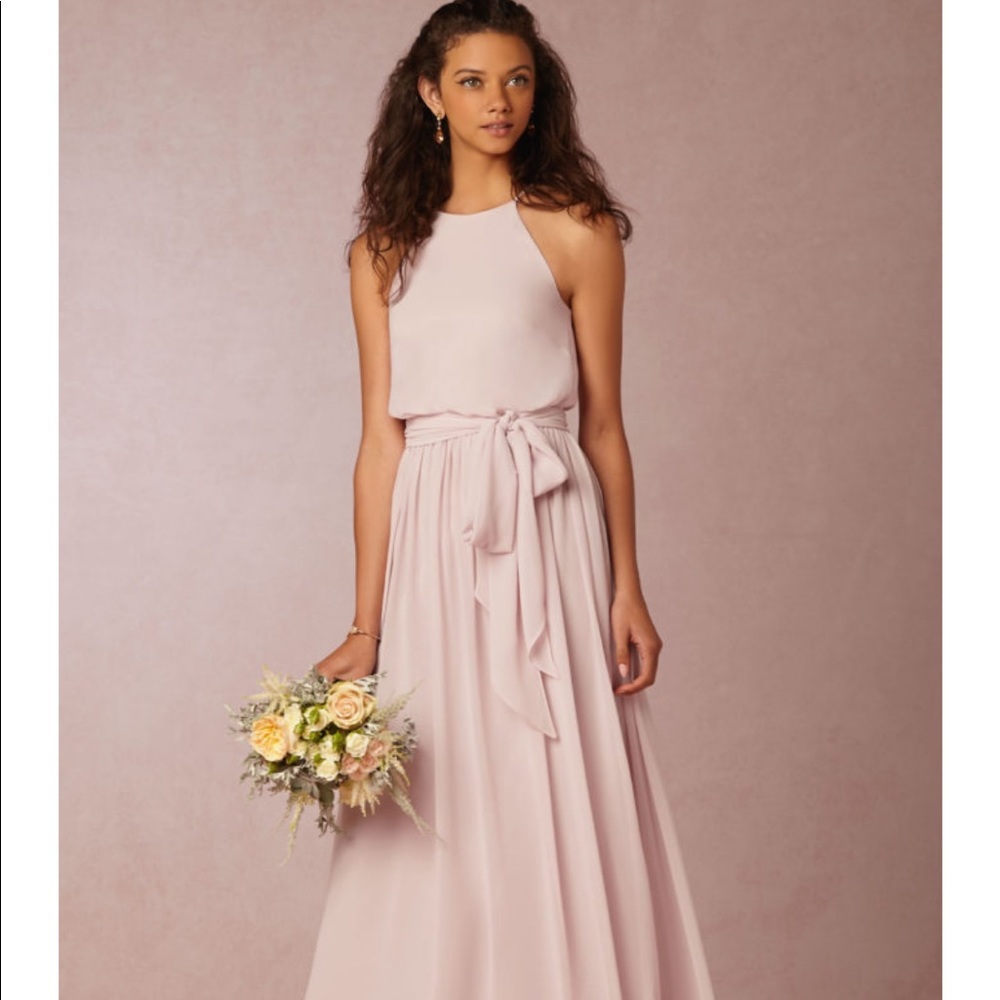 BHLDN X Donna Morgan “Alana dress” in pale blush